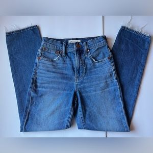 Madewell the perfect vintage crop Jean blue 23 straight denim pant
